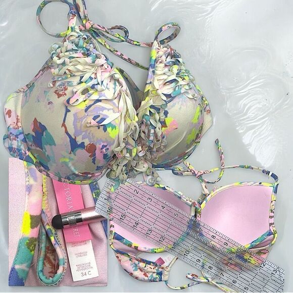 Victoria’s Secret Swimwear l Fringed Bikini Top l 34 C l EUC - Picture 5 of 9